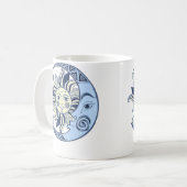 Celestial Sun And Moon Boho コーヒーマグカップ (正面左)