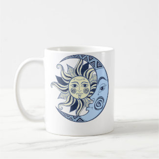 Celestial Sun And Moon Boho コーヒーマグカップ