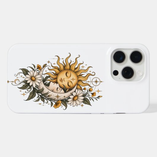 Celestial Sun and Moon iPhone 15 Pro Max Case - マイ iPhoneケース (裏面横)