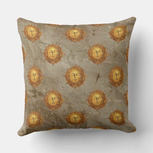 Celestial Sun Gold Pattern (2) クッション (裏面)