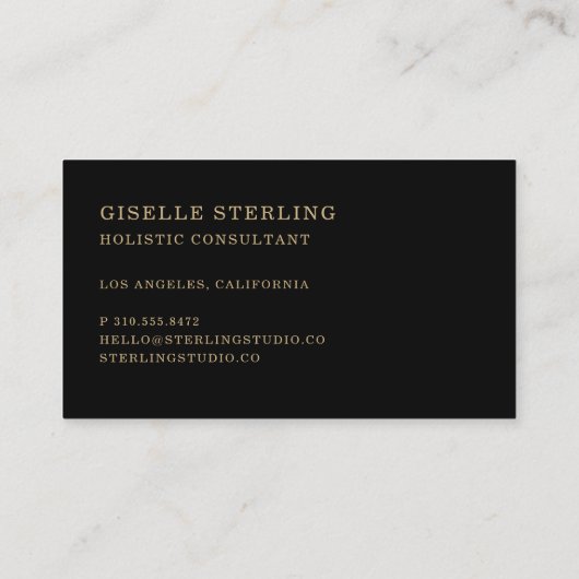 Celestial Sun & Moon Black Gold 名刺 (裏面)