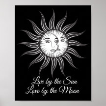 celestial sun moon black white simple graphic