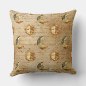 Celestial Sun & Moon Gold Starry Night Pattern (5) クッション (裏面)