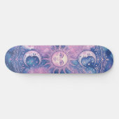 Celestial Sun & Moon Mandala Galaxy Nebula スケートボード (横)