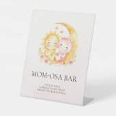 Celestial Sun Moon Mom-osa Bar Baby Shower 台座サイン (正面)