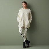 Celestial Sun Moon Stars Cream レギンス