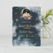 Celestial Sun,Moon,Stars Lotus Sky Sweet 16 招待状 (スタンド正面)