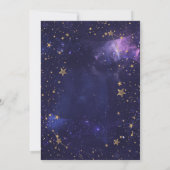 Celestial Sun,Moon,Stars Purple Night Sky  招待状 (裏面)