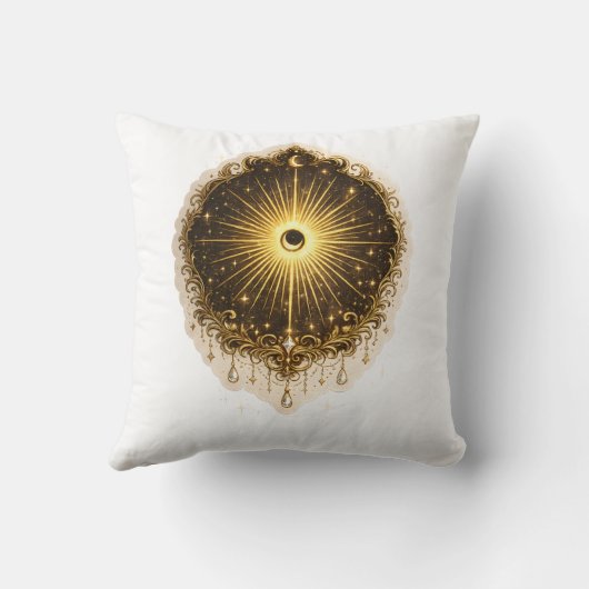 Celestial Sun Moon Symbol Sacred Cosmic Balance クッション (裏面)