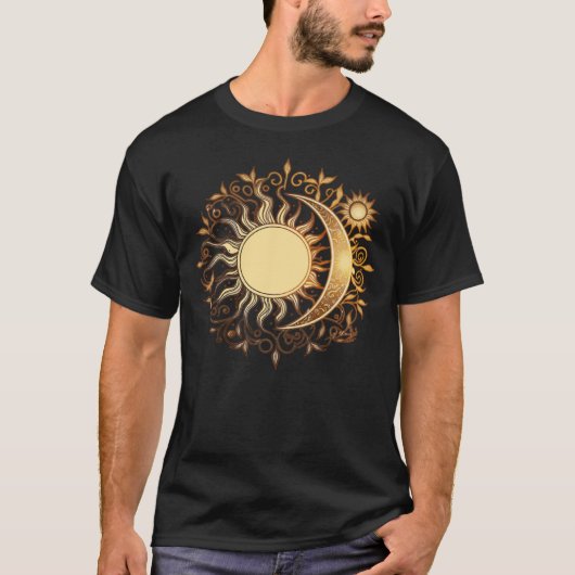 Celestial Sun Moon Yoga Meditation Zen Buddhism Sy Tシャツ (正面)