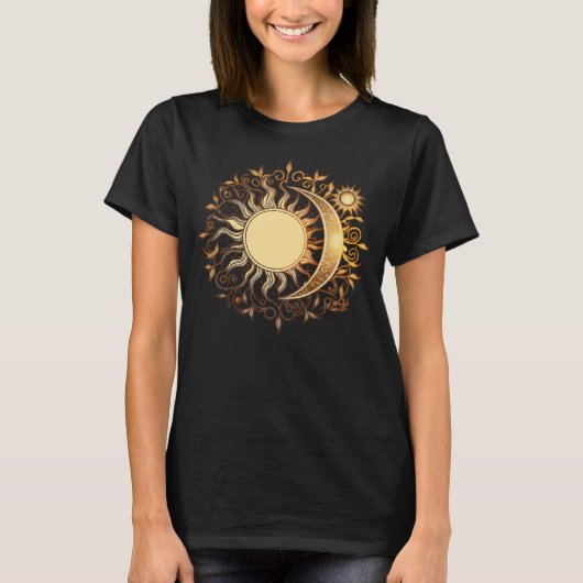 Celestial Sun Moon Yoga Meditation Zen Buddhism Sy Tシャツ (正面)
