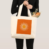 Celestial Sun Terracotta Elegant Tote Bag ラージトートバッグ (正面(商品))