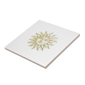 Celestial Sun with Face Gold and White タイル (側面)