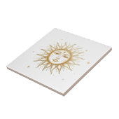 Celestial Sun with Face Gold and White タイル (側面)
