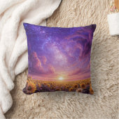 Celestial Sunflower Throw Pillow クッション (ブランケット)
