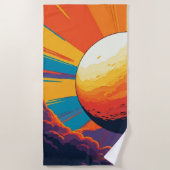 Celestial Sunset Beach Towel ビーチタオル (正面)