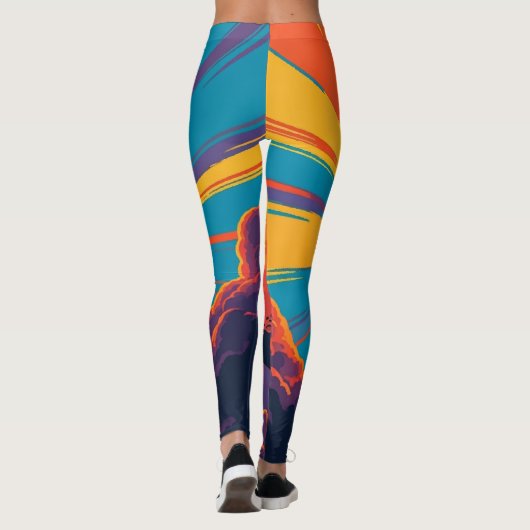 Celestial Sunset – Cosmic Art Activewear  レギンス (裏面)