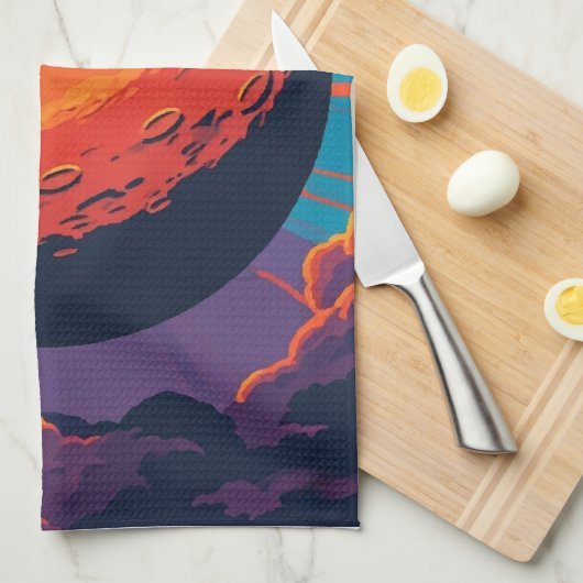 Celestial Sunset Kitchen Towel キッチンタオル (四つ折り)