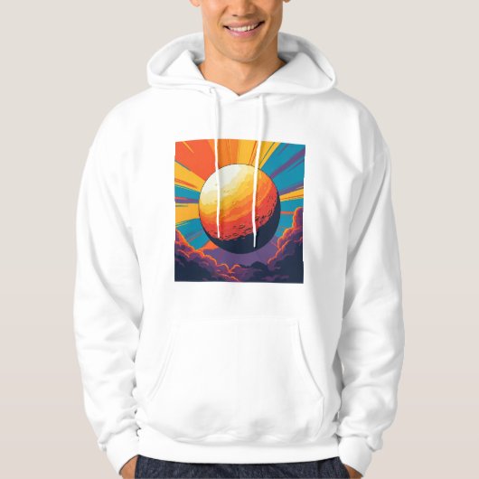 Celestial Sunset Men’s T-Shirt Hoodie パーカ (正面)