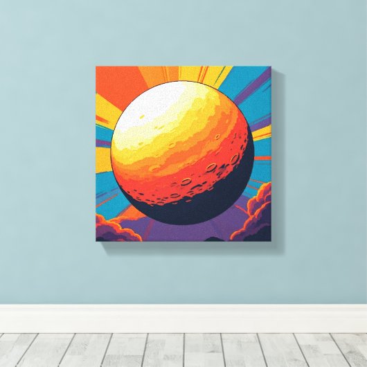 Celestial Sunset Stretched Canvas キャンバスプリント (インサイチュ (ウッドフロア))