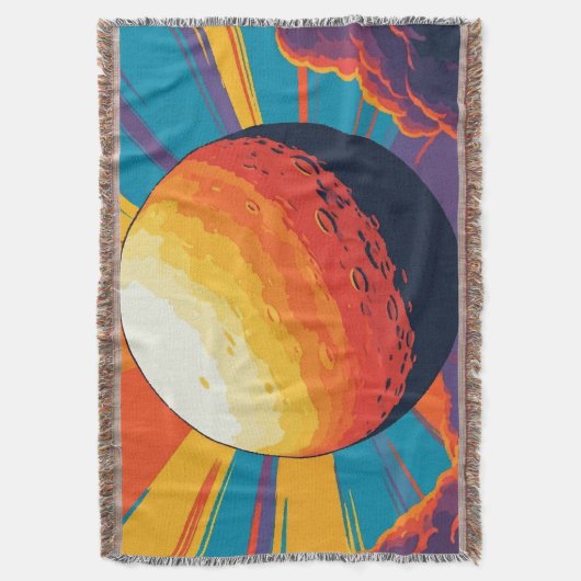 Celestial Sunset Throw Blanket スローブランケット (正面縦)