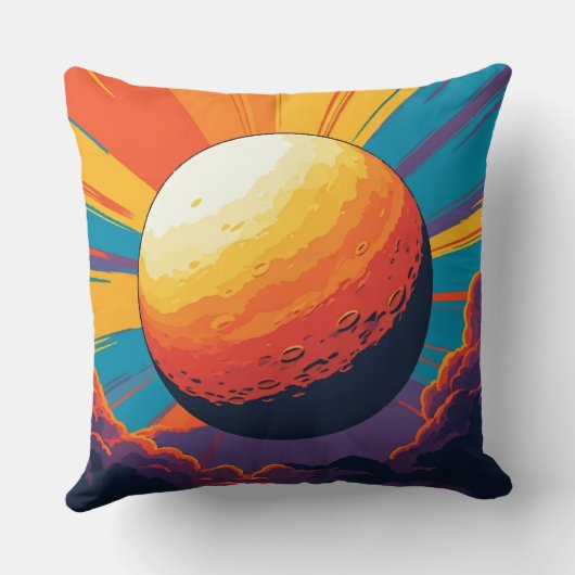 Celestial Sunset Throw Pillow クッション (裏面)