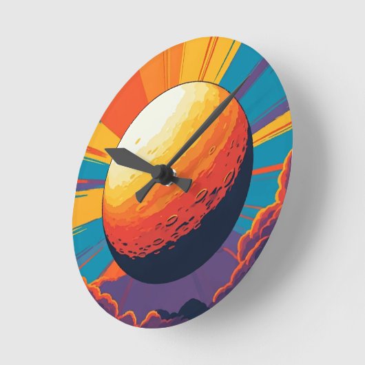 Celestial Sunset Wall Clock ラウンド壁時計 (傾斜)