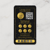 Celestial Tarot Dog Grooming Black Gold Thank You 名刺 (裏面)