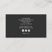 Celestial Tarot Hairdresser Cahrcoal gray 名刺 (裏面)