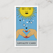 Celestial Tarot Sun Logo Small Business Loyalty  名刺 (正面)