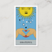 Celestial Tarot Sun Logo Thank You Small Business 名刺 (正面)