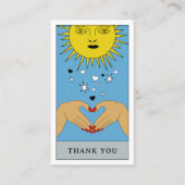 Celestial Tarot Sun Logo Thank You Small Business 名刺 (正面)