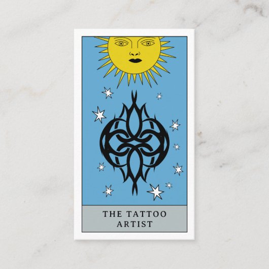Celestial Tarot Sun Tattoo Artist Piercer Logo 名刺 (正面)