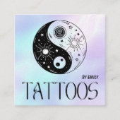 Celestial Tattoo Salon Holographic スクエア名刺 (正面)