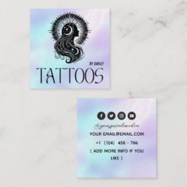 Celestial Tattoo Salon Holographic スクエア名刺