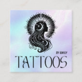 Celestial Tattoo Salon Holographic スクエア名刺 (正面)
