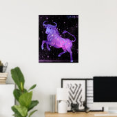 Celestial Taurus – Astrology Art ポスター (ホームオフィス)