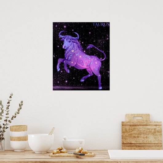 Celestial Taurus – Astrology Art ポスター (キッチン)