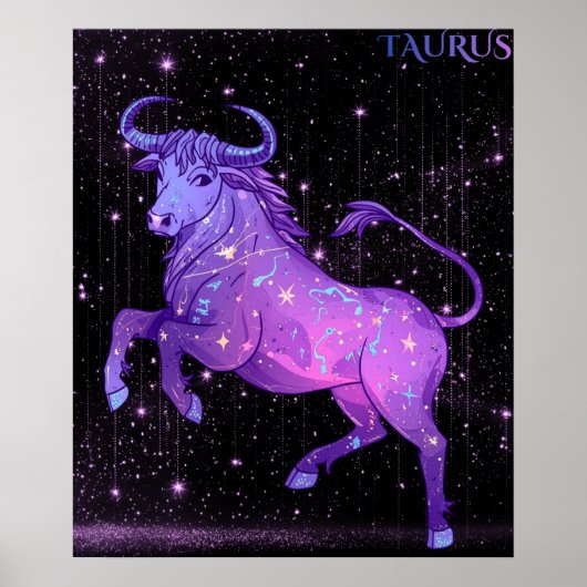 Celestial Taurus – Astrology Art ポスター (正面)