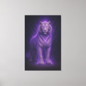 Celestial Thunder Purple White Tiger – High-End Fa キャンバスプリント (正面)