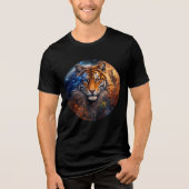 Celestial Tiger – Day and Night Fantasy Art トライブレンドＴシャツ (正面)