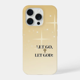 Celestial Trust Let Go Let God Cross iPhone 15 Proケース