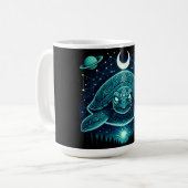 Celestial Turtle – Cosmic Ancient Wildlife Galaxy  コーヒーマグカップ (正面左)