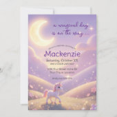 Celestial Unicorn Birthday Party 招待状 (正面)