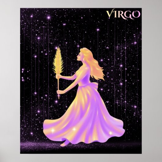 Celestial Virgo – Astrology Art ポスター (正面)