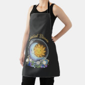 Celestial Visions | Cute Sun and Moon Tarot Crysta エプロン (インサイチュ)