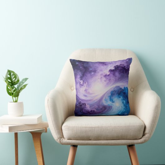 Celestial Vortex: Indigo and Amethyst クッション (椅子)