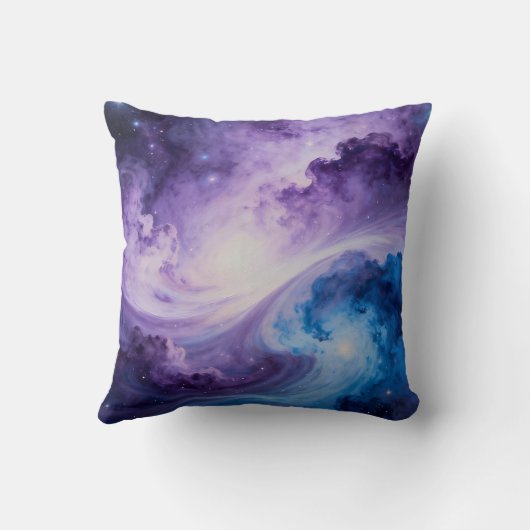 Celestial Vortex: Indigo and Amethyst クッション (裏面)