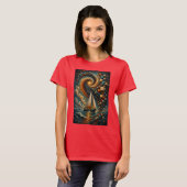 Celestial Voyage | 抽象的な3Dマイクロモザイク Tシャツ (正面フル)