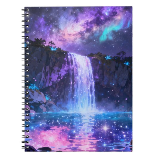 Celestial Waterfall Spiral Notebook ノートブック (正面)